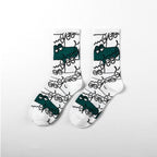 New Fashion Stylish Basketball Men Socks Cotton Hip-hop Female Sports Socks Combed Out Of Pure Cotton High Quality Harajuku Cool Funny Unisex Crew Socks For Men And Women