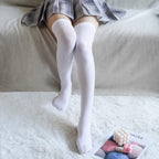 New Fashion Thigh High Stockings Solid Velvet Soft Flexible Over Knee Socks Tall Long Boot Stockings for Women Stevvex