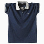 New Fashion Vintage Polo Men Soft Cotton Breathable Men Polo Shirt Men Polo Double Side Slim Fit  Short Sleeve Polo T-Shirt Casual Slim Fit Men Pure Breathable Tee Tops Comfortable Shirt