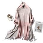 New Fashion Winter Soft Thick Warm Colorful Cashmere Scarf Elegant Escharpe Shawls Scarf Shawls Wraps Lightweight Lady Solid Scarves Fashion Tassels Blanket For Women