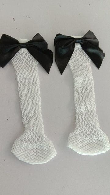 New Fashion Women Black Mesh Short Ankle Socks Girls Fishnet Socks With Cute Bow Ladies Socks in 6 Colors Outdoor Stylish Socks For Women Stevvex