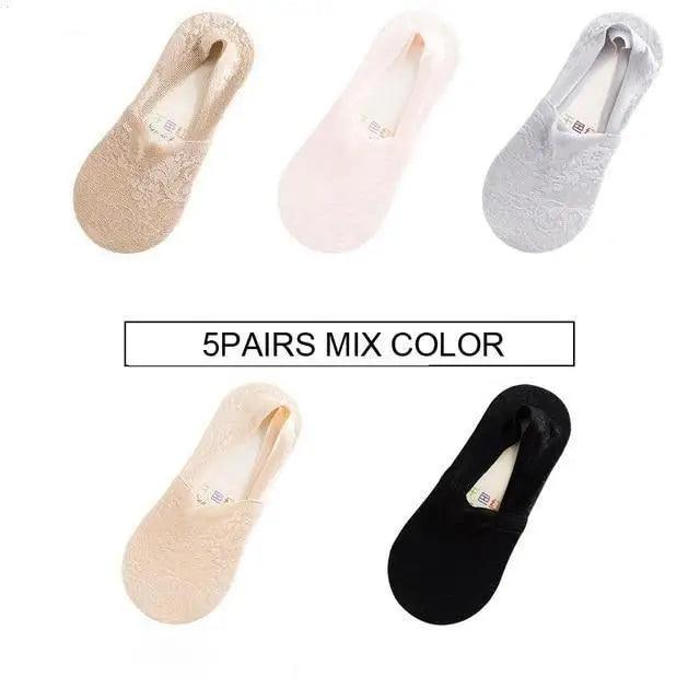 New Fashion Women Girls Spring Summer Socks Style Lace Flower Short Sock Breathable Invisible Ankle Socks Lace Socks for Women Ankle ,Knit Cotton Socks, Cute Ankle Lace Ruffled Socks for Women Warm Non-Slip Thick Lace Floor Socks Stevvex