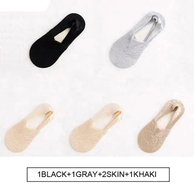 New Fashion Women Girls Spring Summer Socks Style Lace Flower Short Sock Breathable Invisible Ankle Socks Lace Socks for Women Ankle ,Knit Cotton Socks, Cute Ankle Lace Ruffled Socks for Women Warm Non-Slip Thick Lace Floor Socks Stevvex