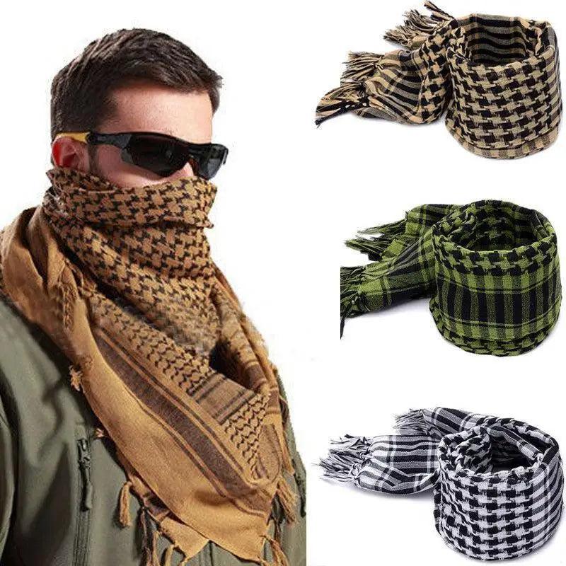 New Fashionable Men's Lightweight Square Outdoor Shawl Military Arab Tactical Desert Army Scarf Stevvex