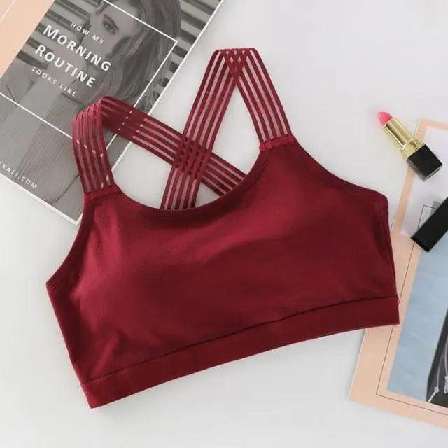 New Fashionable Seamless Sports Bra Women Fitness Top Gym Yoga Bra Shockproof Push Up Sport Bra Running Yoga Gym Crop Top Breathable Workout Bra Stevvex