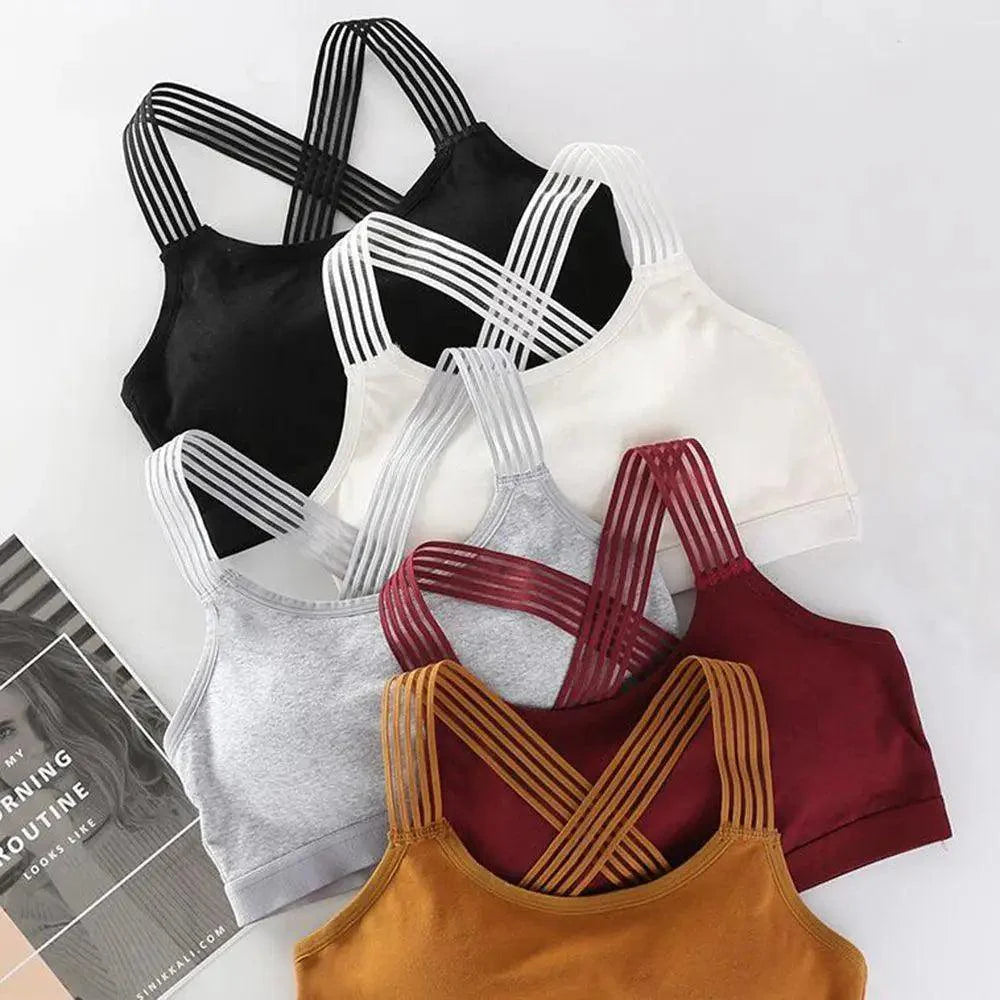 New Fashionable Seamless Sports Bra Women Fitness Top Gym Yoga Bra Shockproof Push Up Sport Bra Running Yoga Gym Crop Top Breathable Workout Bra Stevvex