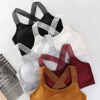 New Fashionable Seamless Sports Bra Women Fitness Top Gym Yoga Bra Shockproof Push Up Sport Bra Running Yoga Gym Crop Top Breathable Workout Bra Stevvex