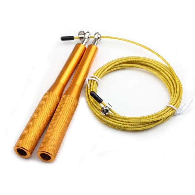 New Fitness Jump Ropes Heavy Steel Wire Speed Jump Rope Weighted Skipping Rope With 360 Degree Ball Bearing And Aluminum Alloy Non-Slip Handle Rope For Training Fitness Home Exercises Stevvex