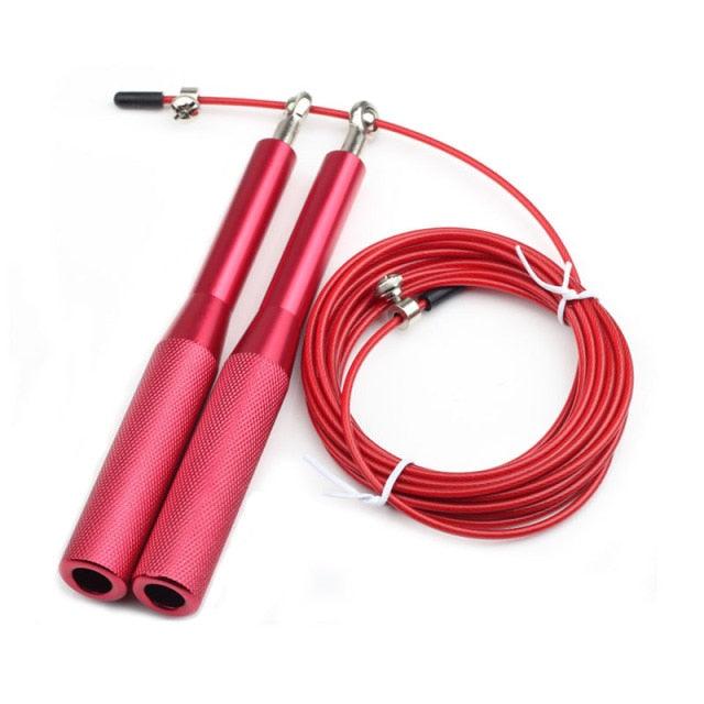 New Fitness Jump Ropes Heavy Steel Wire Speed Jump Rope Weighted Skipping Rope With 360 Degree Ball Bearing And Aluminum Alloy Non-Slip Handle Rope For Training Fitness Home Exercises Stevvex