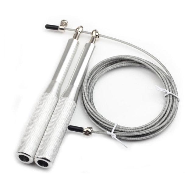New Fitness Jump Ropes Heavy Steel Wire Speed Jump Rope Weighted Skipping Rope With 360 Degree Ball Bearing And Aluminum Alloy Non-Slip Handle Rope For Training Fitness Home Exercises Stevvex
