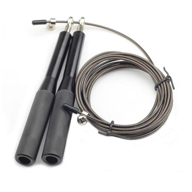 New Fitness Jump Ropes Heavy Steel Wire Speed Jump Rope Weighted Skipping Rope With 360 Degree Ball Bearing And Aluminum Alloy Non-Slip Handle Rope For Training Fitness Home Exercises Stevvex