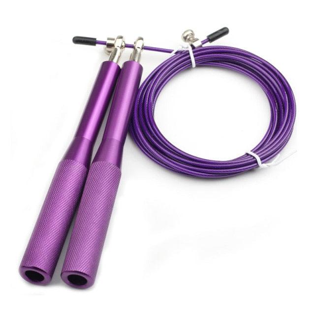 New Fitness Jump Ropes Heavy Steel Wire Speed Jump Rope Weighted Skipping Rope With 360 Degree Ball Bearing And Aluminum Alloy Non-Slip Handle Rope For Training Fitness Home Exercises Stevvex