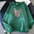 New French Bulldog Hoodies Oversized Cute Dog Print Sweatshirt Funny Graphic Unisex Fashion Hoodie Streetwear Female Hooded Cute Dog Print Sweatshirt Funny Graphic Unisex Fashion Hoodie Stevvex