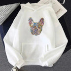 New French Bulldog Hoodies Oversized Cute Dog Print Sweatshirt Funny Graphic Unisex Fashion Hoodie Streetwear Female Hooded Cute Dog Print Sweatshirt Funny Graphic Unisex Fashion Hoodie Stevvex