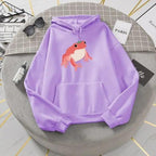 New Frog Sweatshirt Oversized Clothes Long Sleeve Hooded Hoodie For Girls Winter Hoodie With Pocket Pink Sweatshirts Hoodies for Women Teen Girls Cute Cartoon Frogs Casual Hooded Loose Long Sleeve Sweatshirt with Pocket Stevvex