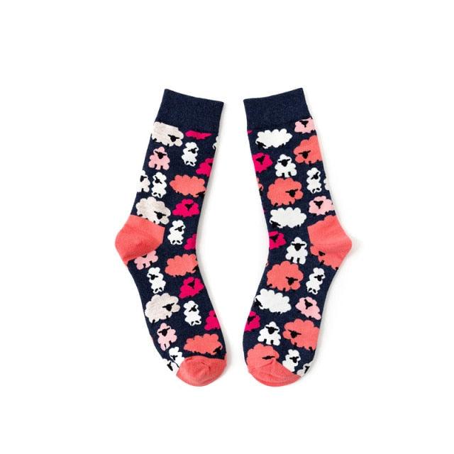 New Funny Women Fashion Harajuku Colorful Socks Cute Art Egg Series Personality Cotton Female socks Novelty Cotton Socks For Men And Women Stevvex