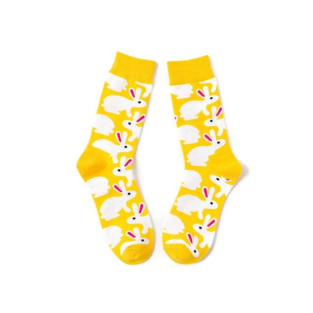 New Funny Women Fashion Harajuku Colorful Socks Cute Art Egg Series Personality Cotton Female socks Novelty Cotton Socks For Men And Women Stevvex
