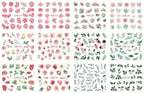 New Geometric Letter Nail Sticker Water Slider Winter Decal Christmas New Year Gift Nail Slider Temporary Tattoos Women Nail Art Stickers Water Transfer Decals Design Nail Art Supplies Manicure Acrylic Nail Foil Stencils Decorations Stevvex