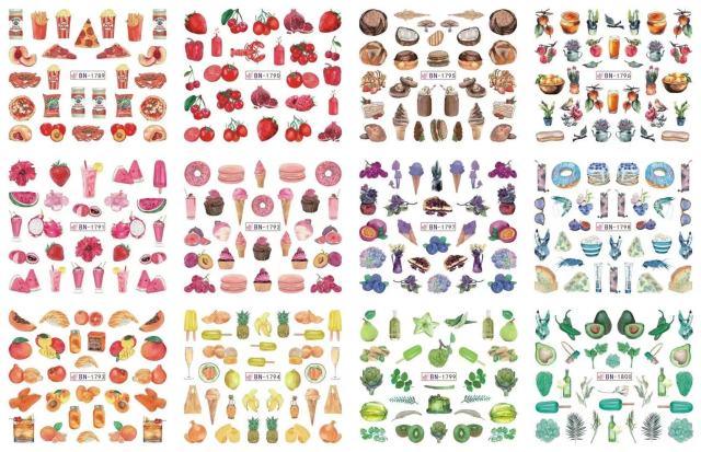 New Geometric Letter Nail Sticker Water Slider Winter Decal Christmas New Year Gift Nail Slider Temporary Tattoos Women Nail Art Stickers Water Transfer Decals Design Nail Art Supplies Manicure Acrylic Nail Foil Stencils Decorations Stevvex