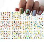 New Geometric Letter Nail Sticker Water Slider Winter Decal Christmas New Year Gift Nail Slider Temporary Tattoos Women Nail Art Stickers Water Transfer Decals Design Nail Art Supplies Manicure Acrylic Nail Foil Stencils Decorations Stevvex