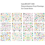 New Geometric Letter Nail Sticker Water Slider Winter Decal Christmas New Year Gift Nail Slider Temporary Tattoos Women Nail Art Stickers Water Transfer Decals Design Nail Art Supplies Manicure Acrylic Nail Foil Stencils Decorations Stevvex