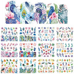 New Geometric Letter Nail Sticker Water Slider Winter Decal Christmas New Year Gift Nail Slider Temporary Tattoos Women Nail Art Stickers Water Transfer Decals Design Nail Art Supplies Manicure Acrylic Nail Foil Stencils Decorations Stevvex