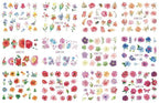 New Geometric Letter Nail Sticker Water Slider Winter Decal Christmas New Year Gift Nail Slider Temporary Tattoos Women Nail Art Stickers Water Transfer Decals Design Nail Art Supplies Manicure Acrylic Nail Foil Stencils Decorations Stevvex