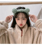 New Gils Cute Plush Bear Rabbit Ears Headband Autumn Winter Head Hoop Cartoon Girls Kid Hairband Headdress Gorgeous Hair Accessories For Women