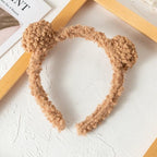 New Gils Cute Plush Bear Rabbit Ears Headband Autumn Winter Head Hoop Cartoon Girls Kid Hairband Headdress Gorgeous Hair Accessories For Women