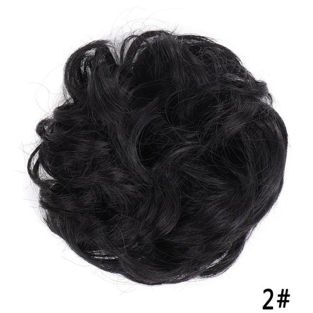 New Girl's Synthetic Chignon Red Pink Purple Blue Green Curly Messy Bun Kids Donut Roller Hair Bun Heat Resistant Fake Hair Wigs For Black Women Cosplay Wigs For Women Stevvex