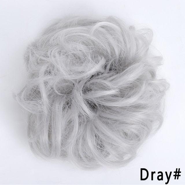 New Girl's Synthetic Chignon Red Pink Purple Blue Green Curly Messy Bun Kids Donut Roller Hair Bun Heat Resistant Fake Hair Wigs For Black Women Cosplay Wigs For Women Stevvex