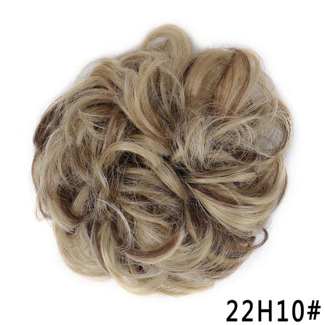 New Girl's Synthetic Chignon Red Pink Purple Blue Green Curly Messy Bun Kids Donut Roller Hair Bun Heat Resistant Fake Hair Wigs For Black Women Cosplay Wigs For Women Stevvex