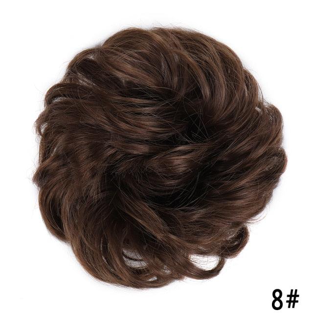 New Girl's Synthetic Chignon Red Pink Purple Blue Green Curly Messy Bun Kids Donut Roller Hair Bun Heat Resistant Fake Hair Wigs For Black Women Cosplay Wigs For Women Stevvex