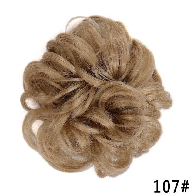 New Girl's Synthetic Chignon Red Pink Purple Blue Green Curly Messy Bun Kids Donut Roller Hair Bun Heat Resistant Fake Hair Wigs For Black Women Cosplay Wigs For Women Stevvex