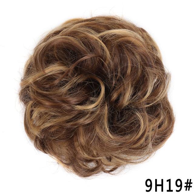New Girl's Synthetic Chignon Red Pink Purple Blue Green Curly Messy Bun Kids Donut Roller Hair Bun Heat Resistant Fake Hair Wigs For Black Women Cosplay Wigs For Women Stevvex