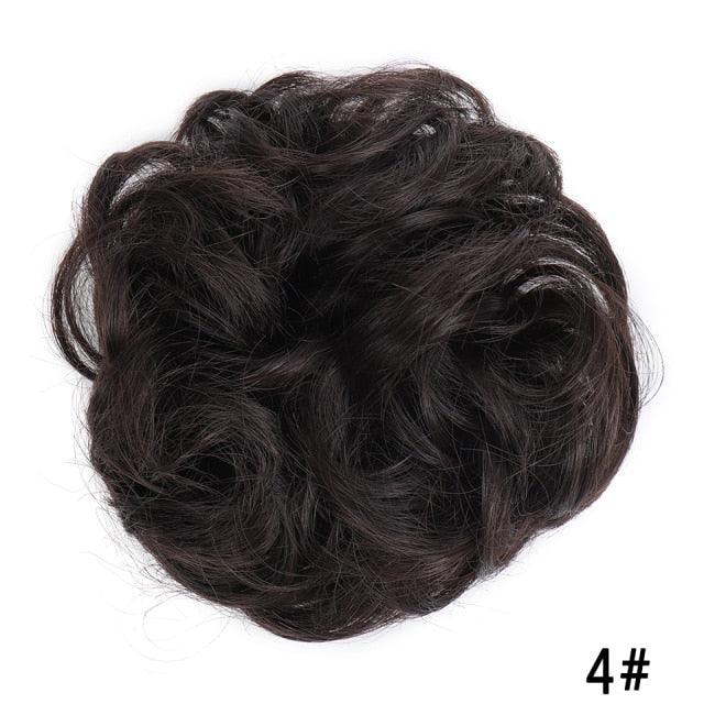 New Girl's Synthetic Chignon Red Pink Purple Blue Green Curly Messy Bun Kids Donut Roller Hair Bun Heat Resistant Fake Hair Wigs For Black Women Cosplay Wigs For Women Stevvex
