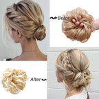 New Girl's Synthetic Chignon Red Pink Purple Blue Green Curly Messy Bun Kids Donut Roller Hair Bun Heat Resistant Fake Hair Wigs For Black Women Cosplay Wigs For Women Stevvex