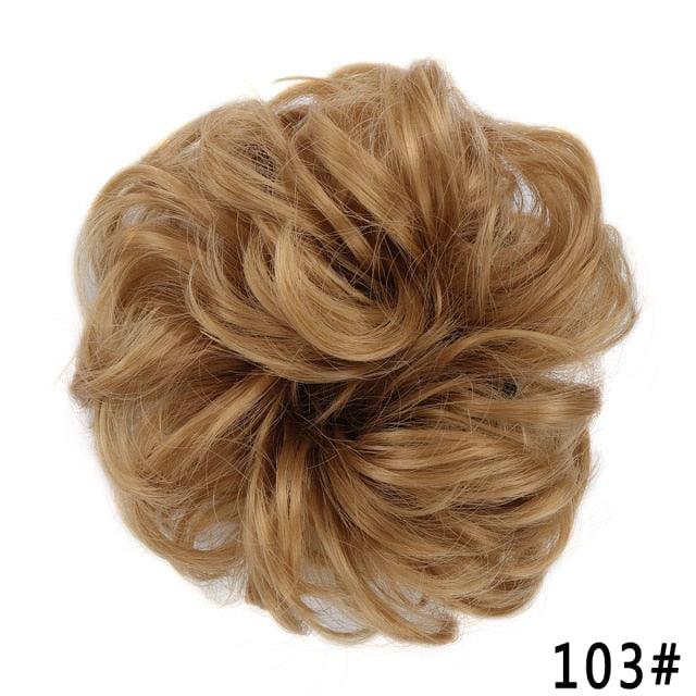 New Girl's Synthetic Chignon Red Pink Purple Blue Green Curly Messy Bun Kids Donut Roller Hair Bun Heat Resistant Fake Hair Wigs For Black Women Cosplay Wigs For Women Stevvex
