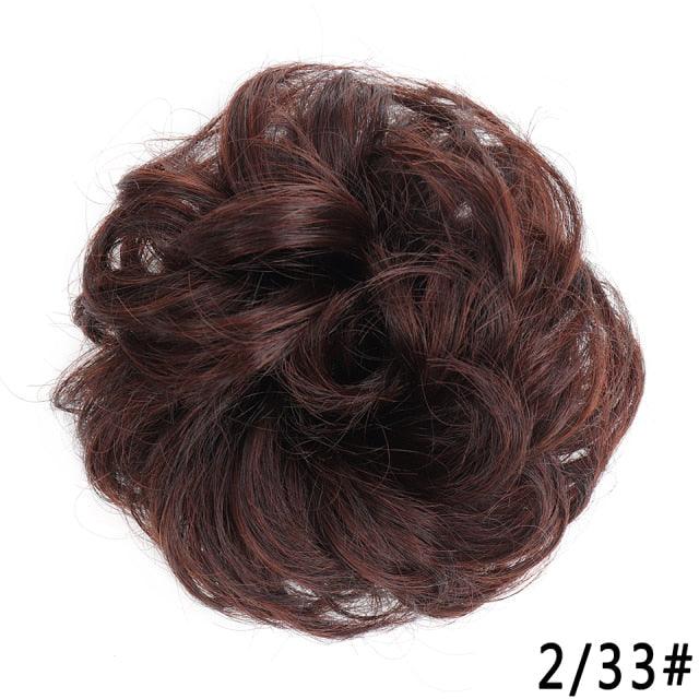 New Girl's Synthetic Chignon Red Pink Purple Blue Green Curly Messy Bun Kids Donut Roller Hair Bun Heat Resistant Fake Hair Wigs For Black Women Cosplay Wigs For Women Stevvex