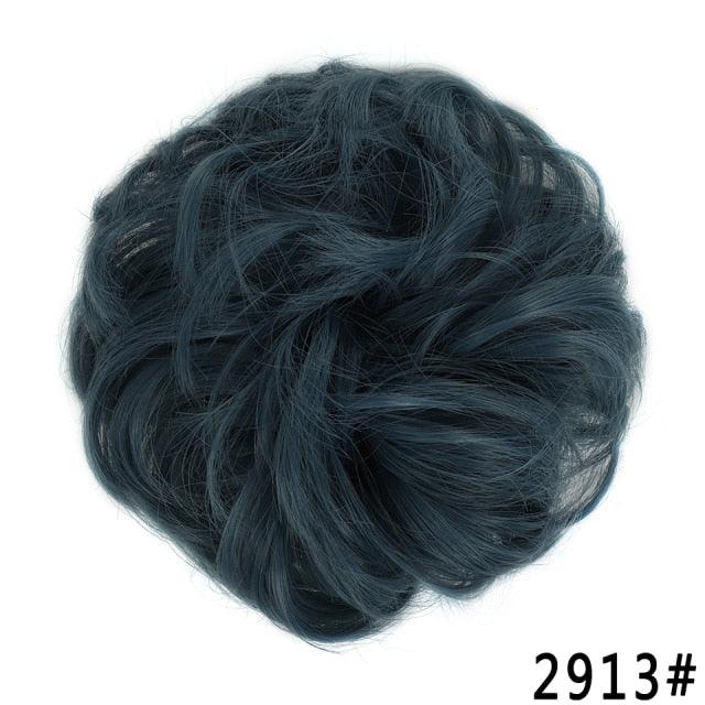New Girl's Synthetic Chignon Red Pink Purple Blue Green Curly Messy Bun Kids Donut Roller Hair Bun Heat Resistant Fake Hair Wigs For Black Women Cosplay Wigs For Women Stevvex