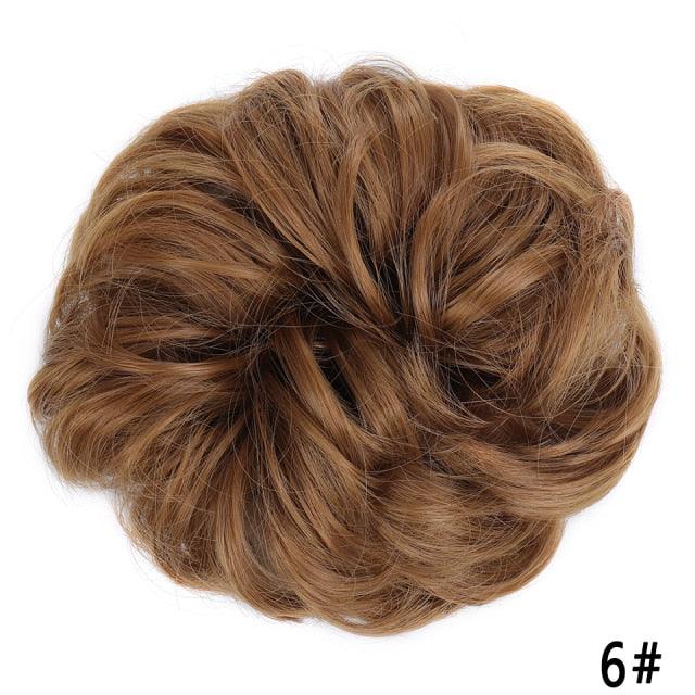 New Girl's Synthetic Chignon Red Pink Purple Blue Green Curly Messy Bun Kids Donut Roller Hair Bun Heat Resistant Fake Hair Wigs For Black Women Cosplay Wigs For Women Stevvex