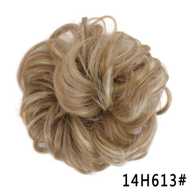 New Girl's Synthetic Chignon Red Pink Purple Blue Green Curly Messy Bun Kids Donut Roller Hair Bun Heat Resistant Fake Hair Wigs For Black Women Cosplay Wigs For Women Stevvex