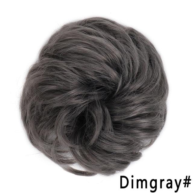 New Girl's Synthetic Chignon Red Pink Purple Blue Green Curly Messy Bun Kids Donut Roller Hair Bun Heat Resistant Fake Hair Wigs For Black Women Cosplay Wigs For Women Stevvex