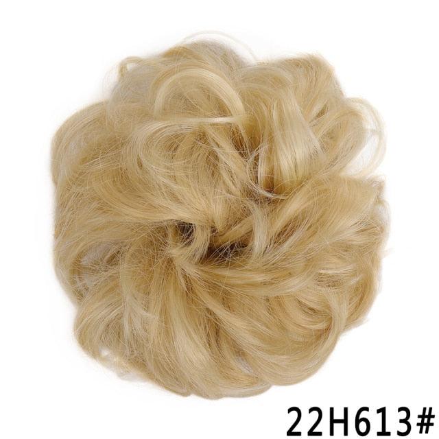 New Girl's Synthetic Chignon Red Pink Purple Blue Green Curly Messy Bun Kids Donut Roller Hair Bun Heat Resistant Fake Hair Wigs For Black Women Cosplay Wigs For Women Stevvex
