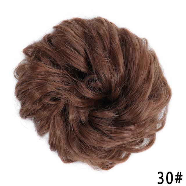 New Girl's Synthetic Chignon Red Pink Purple Blue Green Curly Messy Bun Kids Donut Roller Hair Bun Heat Resistant Fake Hair Wigs For Black Women Cosplay Wigs For Women Stevvex