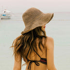 New Girl Sun Hat Unique Trendy Women's Sun Protection Hat Wide Brim Floppy Summer Hats Women Retro Casual Straw Bucket Hat Comfortable Soft Every Day Travel Hat Stevvex