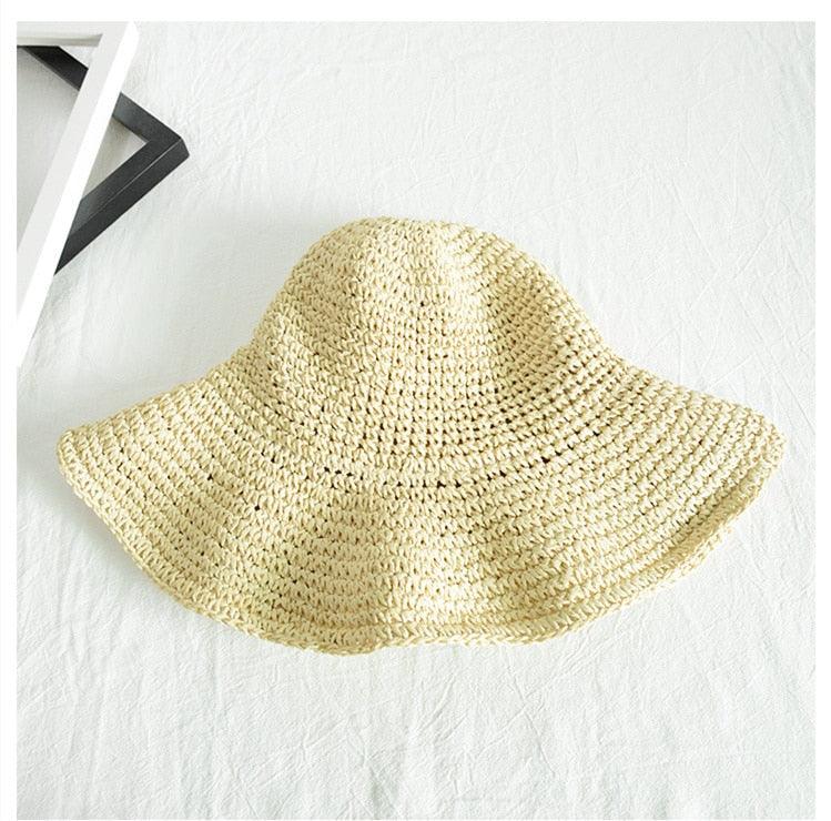 New Girl Sun Hat Unique Trendy Women's Sun Protection Hat Wide Brim Floppy Summer Hats Women Retro Casual Straw Bucket Hat Comfortable Soft Every Day Travel Hat Stevvex