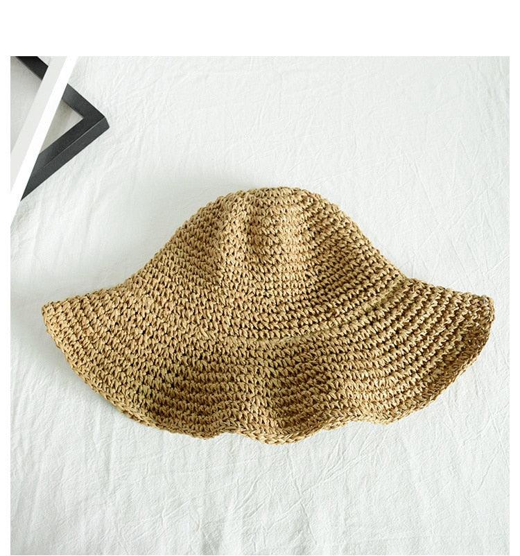 New Girl Sun Hat Unique Trendy Women's Sun Protection Hat Wide Brim Floppy Summer Hats Women Retro Casual Straw Bucket Hat Comfortable Soft Every Day Travel Hat Stevvex