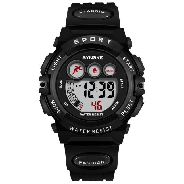 New Girls Boys Watch Waterproof 50M Electronic Watches Luminous Dial Fashion Sports Waterproof Casual Electronic Analog Quartz 7 Colorful Led Watches With Alarm Stopwatch Silicone Band Luminous Wristatches Stevvex