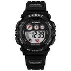 New Girls Boys Watch Waterproof 50M Electronic Watches Luminous Dial Fashion Sports Waterproof Casual Electronic Analog Quartz 7 Colorful Led Watches With Alarm Stopwatch Silicone Band Luminous Wristatches Stevvex